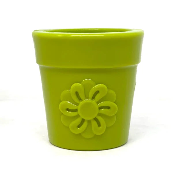 Large Flower Pot Durable Pup-X Rubber Treat Dispenser & Enrichment Toy