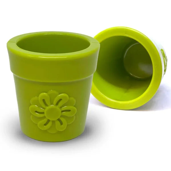 Large Flower Pot Durable Pup-X Rubber Treat Dispenser & Enrichment Toy