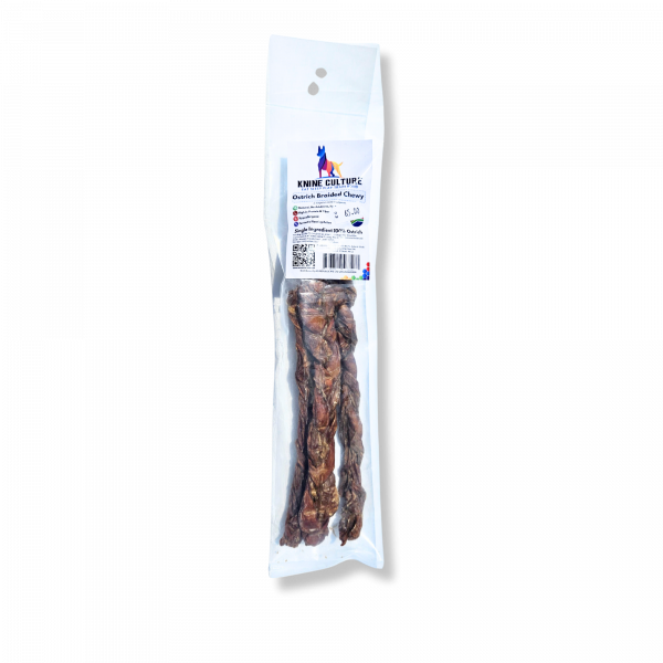 Ostrich Braided Chewy (Offal) (4 Pcs)