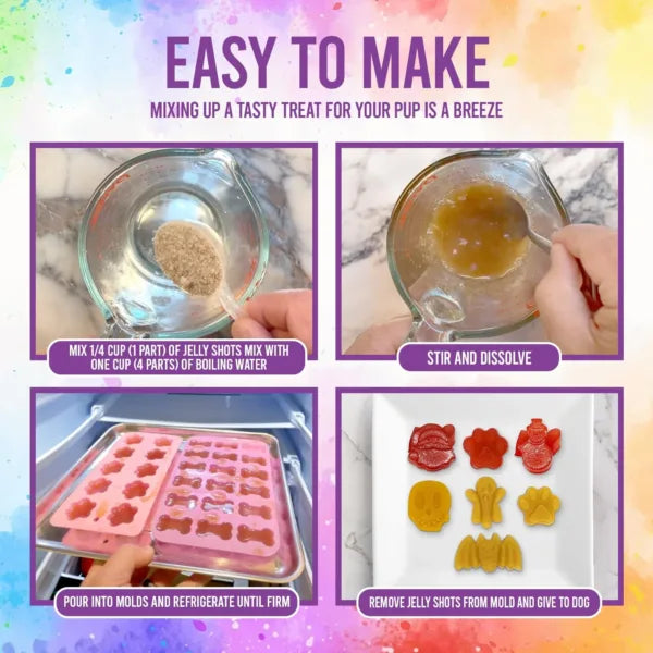 Dogtastic Jelly Shots Silicone Mold - Paw Shape