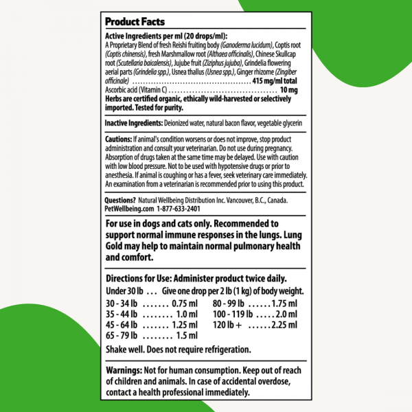 Lung Gold (Lower Respiratory Tract Support) - Cats