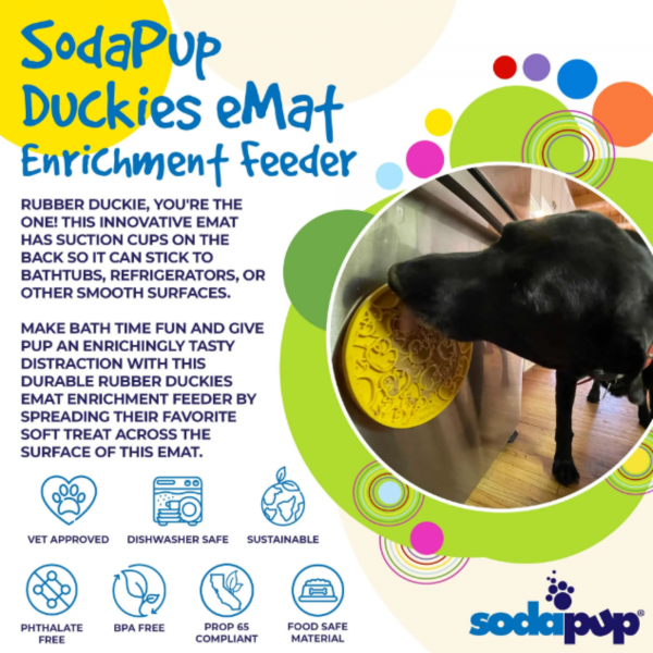 Duckies Enrichment Lick Mat (With Suction Cups)
