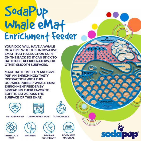 Whale Enrichment Lick Mat (With Suction Cups)