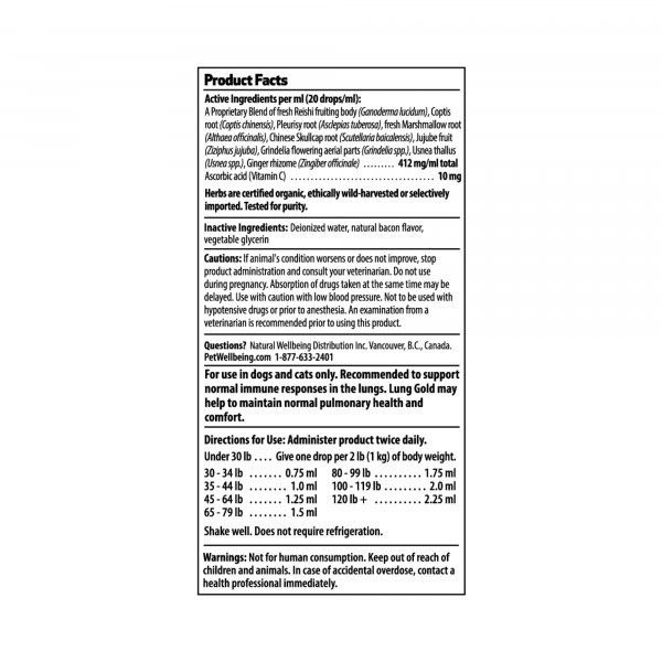 Lung Gold (Lower Respiratory Tract Support) - Dogs