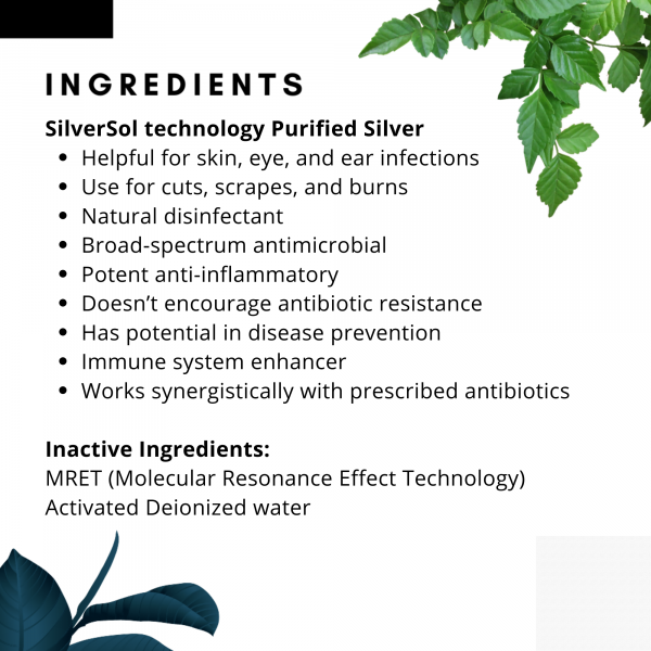 Colloidal SilverSol Spray (MRET Activated)