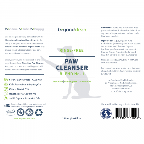 Rinse-Free Paw Cleanser (Lemongrass)