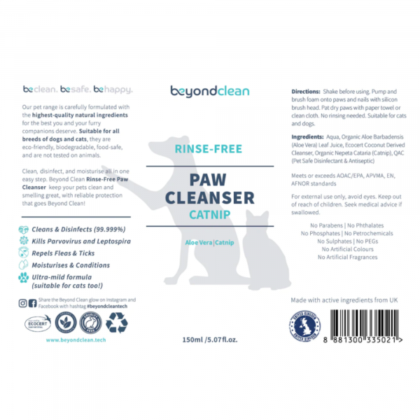 Rinse-Free Paw Cleanser (Catnip)