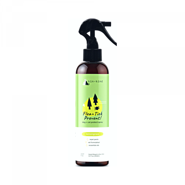Natural Flea & Tick Repel Spray for Dogs & Cats (Lemongrass)