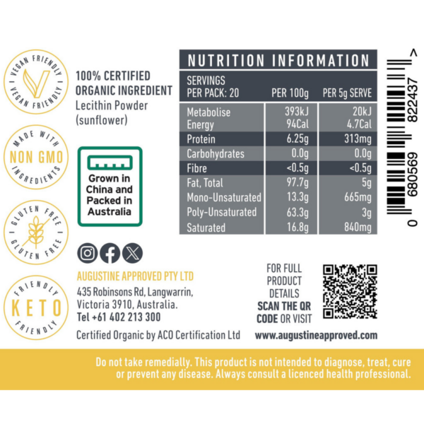 Augustine’s Lecithin Powder