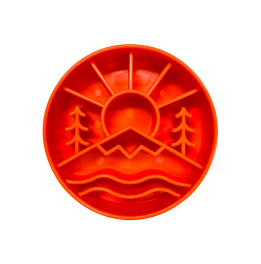 Great Outdoors Slow Feeder Bowl Orange